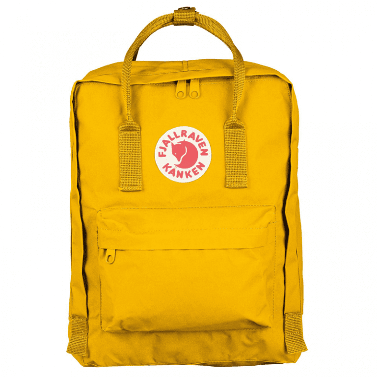fjallraven kanken backpack warm yellow front