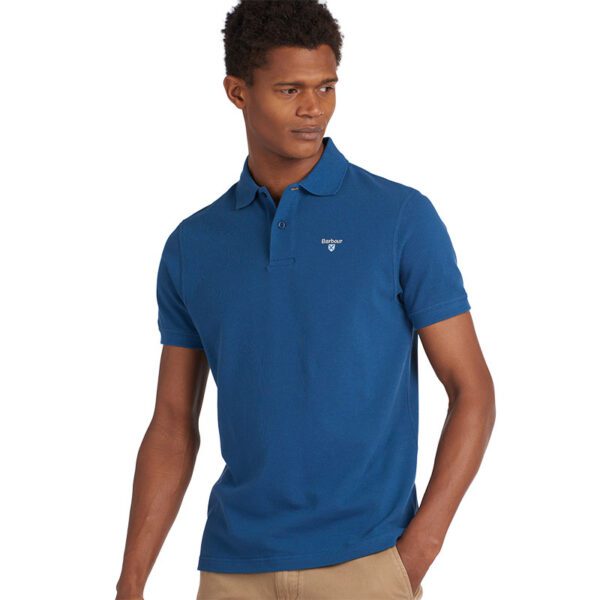barbour-sports-polo-shirt-blue-model-front