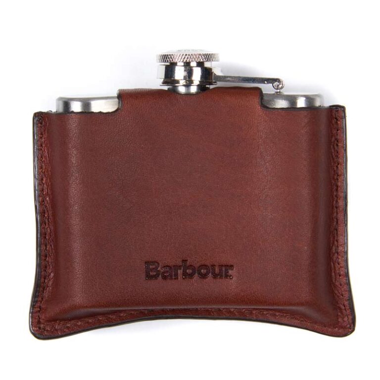 barbour-4oz-hip-flask-brown-rear