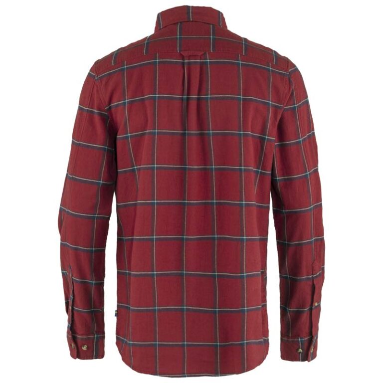 fjallraven-ovik-comfort-flannel-shirt-red-rear