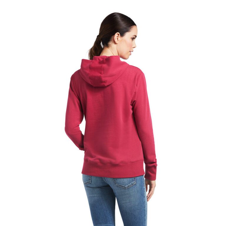ariat-logo-hoodie-red-model-rear