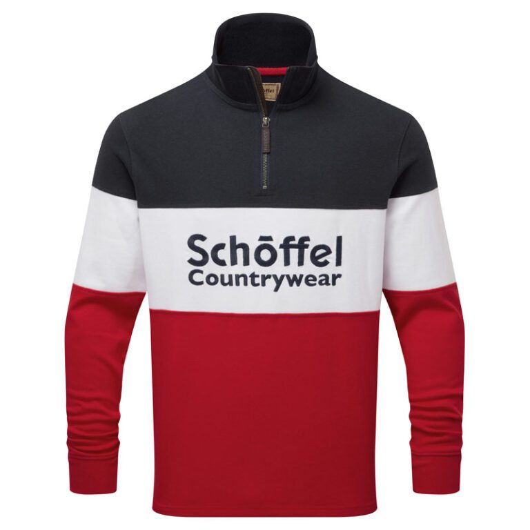 schoffel-exeter-heritage-sweatshirt-red-front