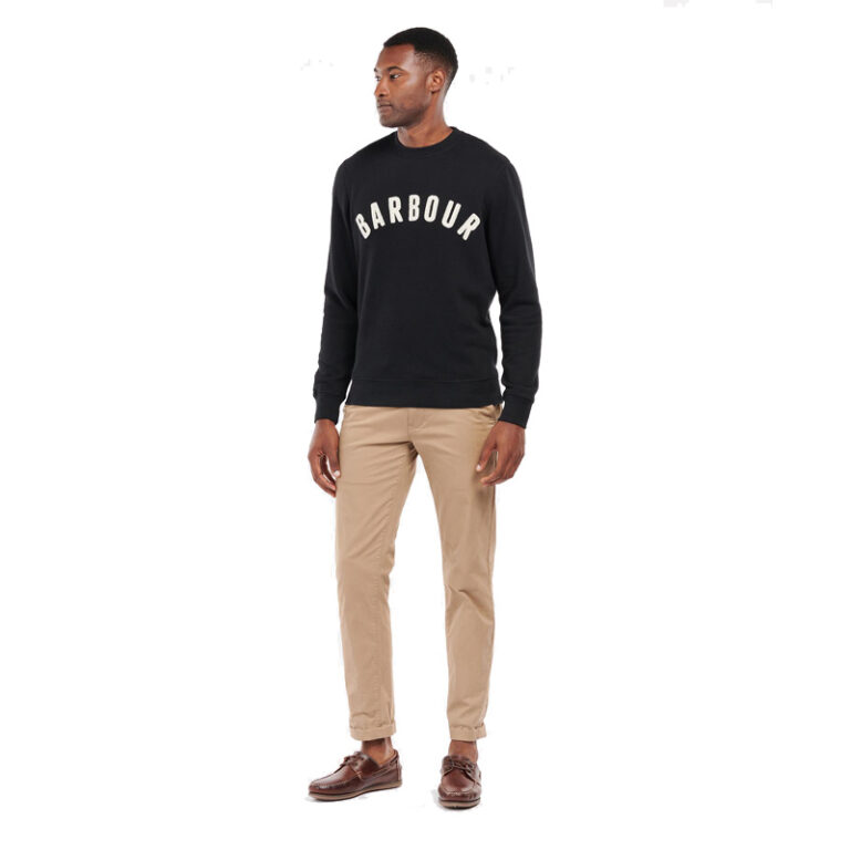 barbour-prep-logo-sweater-black-model-full